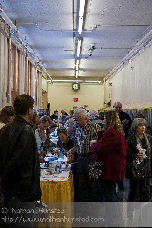 The signin tables at the SD59 convention